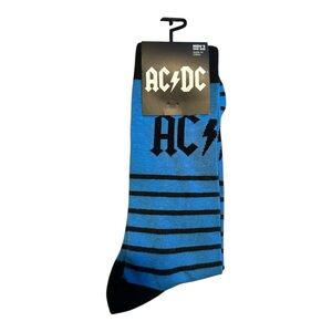 AC/DC Striped Blue and Black Casual Socks size 7-12